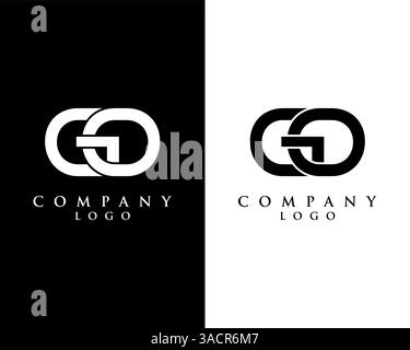 Initial Letter GO, OG Logo Template Design vector Stock Vector