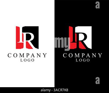 IR, RI logo Letter square shape logo vector for company identity. Stock Vector