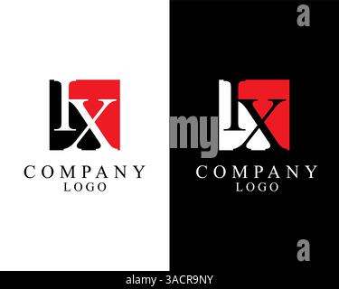 IX, XI logo Letter square shape logo vector for company identity. Stock Vector