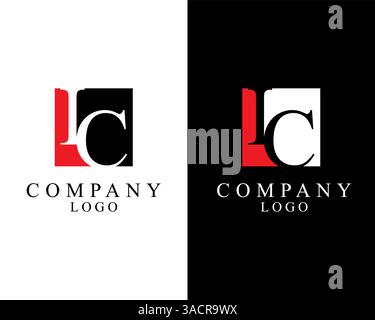 IC, CI logo Letter square shape logo vector for company identity. Stock Vector