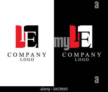 IE, EI logo Letter square shape logo vector for company identity. Stock Vector