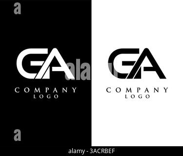 Initial Letter GA, AG Logo Template Design vector Stock Vector