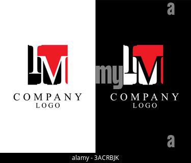 IM, MI logo Letter square shape logo vector for company identity. Stock Vector