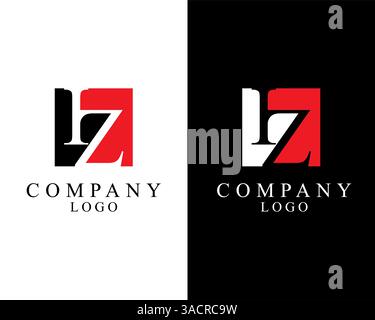 IZ, ZI logo Letter square shape logo vector for company identity. Stock Vector