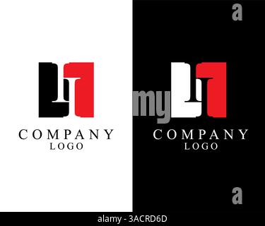 II, I logo Letter square shape logo vector for company identity. Stock Vector