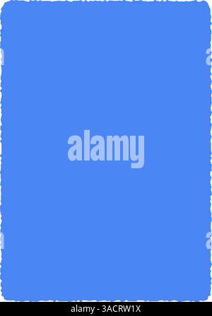 blue Hand drawn organic rectangular frame, abstract text box with doodle bubble shape, fun freeform banner for colorful background. Flat vector illust Stock Vector