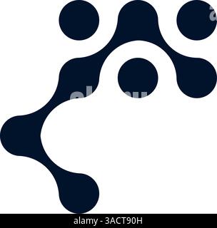 Abstract Black and White Morph Halftone Dot Pattern Background with ...