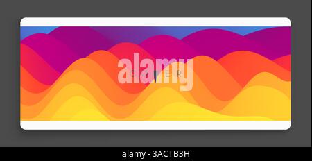 Cover design template with color gradients. Abstract background. Modern pattern. 3d vector Illustration for advertising, marketing, presentation. Stock Vector