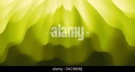 Natural green blurred background. Mossy tree trunk in summer forest scene. Abstract vector illustration. Stock Vector