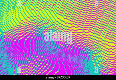 Modern background with cubes. Minimalistic geometric design. Voxel art. 3D vector illustration. Stock Vector