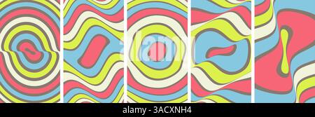Pattern with optical illusion. Abstract striped background with ripple effect. Vector illustration. Stock Vector