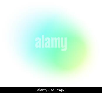 Abstract gradient background with blue and green aura, blurred modern shapes, violet bubble design, futuristic Y2K color palette. Flat vector Stock Vector