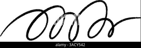 Flexible coil spring spiral. Thin wire curves in bouncing zigzag shapes. Flat vector illustration isolated on white background. Stock Vector