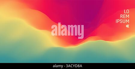 Abstract background with dynamic effect. Creative design poster with vibrant gradients. Mobile screen. Cover design template. Vector illustration for Stock Vector