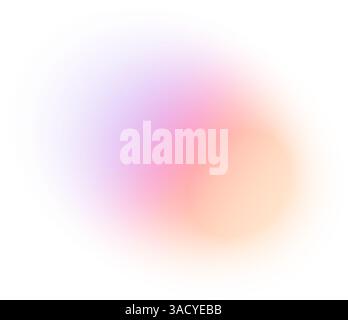Y2K gradient shapes with blue blur colors. Abstract, fluid color. Flat vector illustration isolated on white. Stock Vector