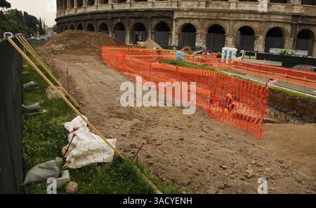 Part of the Colosseum or Coliseum, an elliptical amphitheatre in the ...