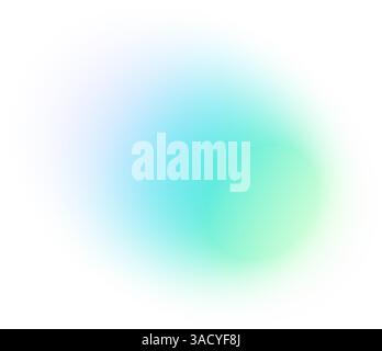 Abstract gradient background with soft blue and green hues, blurred fluid shapes, grainy watercolor texture, neon light mesh effect. Flat vector Stock Vector