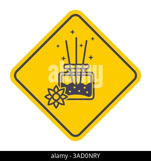 aroma sticks for pleasant smell. flat illustration Stock Vector