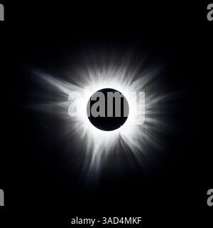 USA, Arkansas. The Total Solar Eclipse of April 8, 2024, Totality Stock Photo