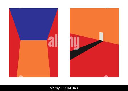Abstract art building vibrant Stock Vector