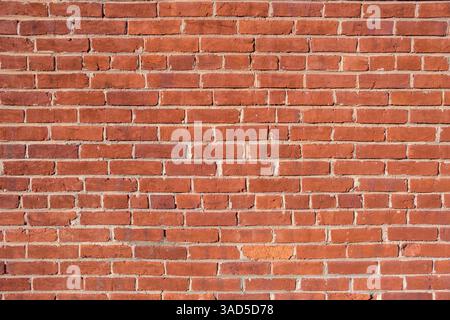 Background from a wall made of old red bricks Stock Photo