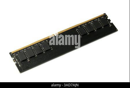 One black RAM module isolated on white Stock Photo - Alamy