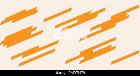 Oblique line illustration set. Business image with a rising, right side up graphic. Abstract illustration of flat design Stock Vector