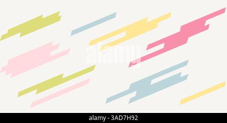 Oblique line illustration set. Business image with a rising, right side up graphic. Abstract illustration of flat design Stock Vector