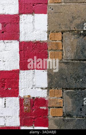 Abstract brick patterns in downtown Brevard, North Carolina, USA Stock Photo