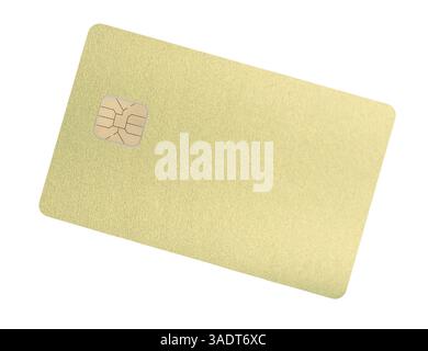 Card with grainy texture. Glossy plastic credit or debit with chip, shining gradient, elegant financial product, business payment concept isolated on Stock Photo