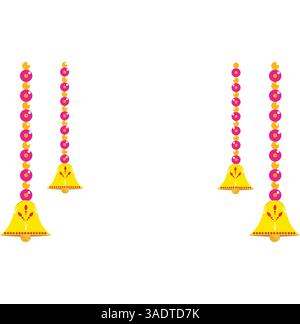 Wedding Decorative bells illustration Stock Vector