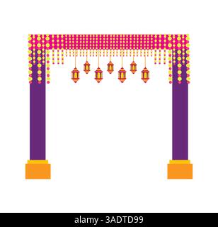 Wedding Ceremony Entrance Gate Stock Vector