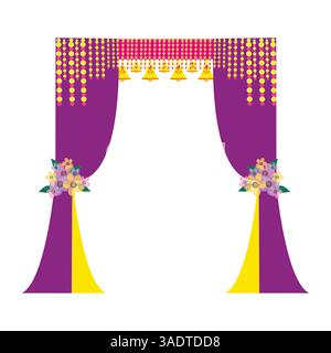 Wedding ceremony entrance gate Stock Vector