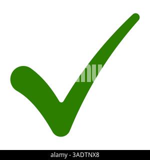 Green Check Mark Icon, Success, Approval, Confirmation Symbol Stock Vector