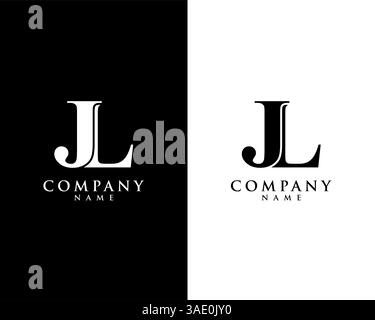 JL, LJ initial company name logo template vector Stock Vector