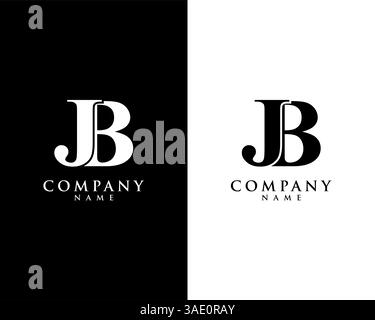 JB, BJ initial company name logo template vector Stock Vector