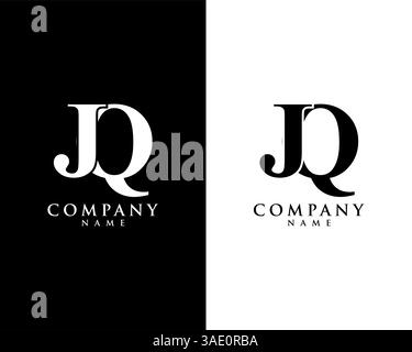 JQ, QJ initial company name logo template vector Stock Vector