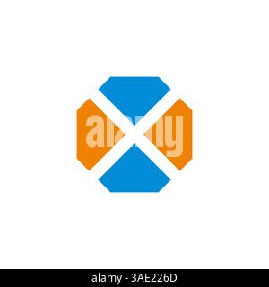 letter x cross diamond abstract simple geometric logo vector Stock Vector