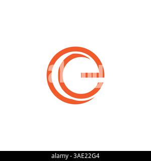 letter e rotate round infinity monogram logo vector Stock Vector