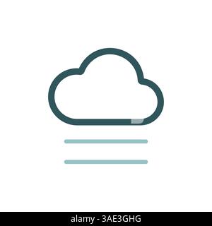 Fog and cloud vector icon. Meteorology sign. Graph symbol for travel, tourism and weather web site and apps design, logo, app, UI Stock Vector
