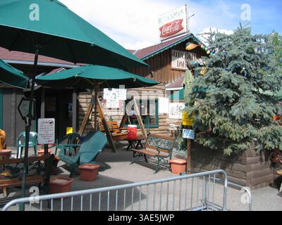 Jul 02, 2004; Woody Creek, CO, USA; HUNTER S. THOMPSON partied for years at the Woody Creek Tavern, 4 miles west from his Woody Creek, Colo, home. Stars who've partied with Thompson there include Johnny Depp, Kevin Costner and Don Johnson. Thompson killed himself February 20, 2004. .  (Credit Image: Jack Carter/ZUMAPRESS.com) Stock Photo