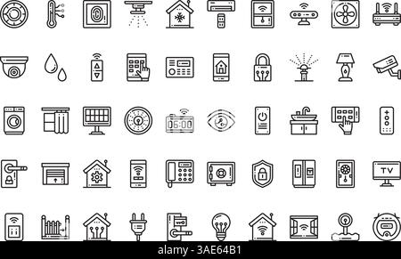 Smart home icons High-Quality Vector Icons Collection with Editable Stroke. Ideal for Professional and Creative Projects Stock Vector