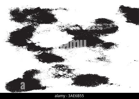 Distressed overlay texture of natural fur, grunge vector background. abstract halftone vector illustration Stock Vector