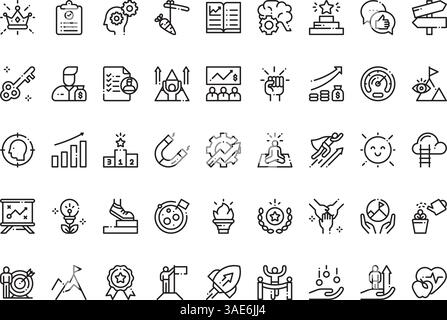 Motivation icons High-Quality Vector Icons Collection with Editable Stroke. Ideal for Professional and Creative Projects Stock Vector
