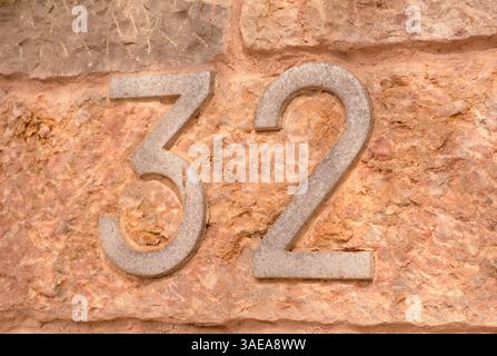 House number sign Stock Photo