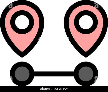 GPS location - modern GPS location or navigation icon symbol Stock Vector