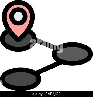 GPS location - modern GPS location or navigation icon symbol Stock Vector