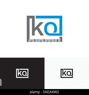 KO, OK Letter, initial logo design template vector Stock Vector