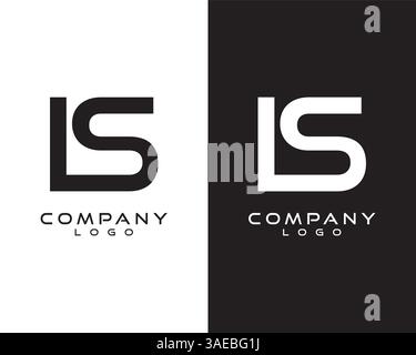 IS, SI, LS, SL letter, initial logo design Stock Vector