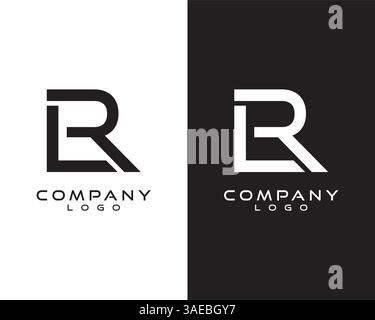 LR, RL letter, initial logo design Stock Vector